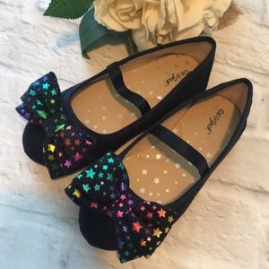 Cat & Jack Toddlers Flats w/bow Navy color size 10